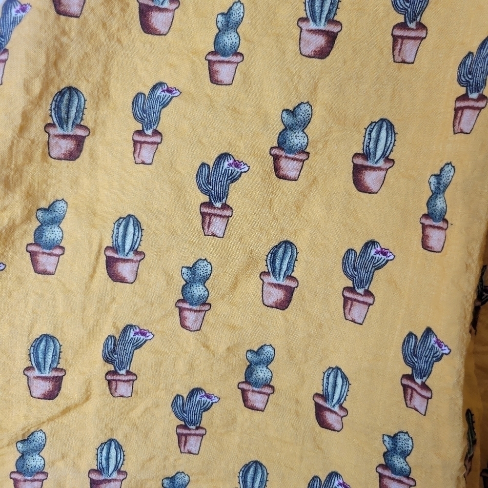Ivy Jane Cactus Mustard Blouse Women's Size Small - Picture 11 of 13